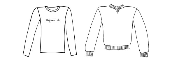 t-shirt and jumper
